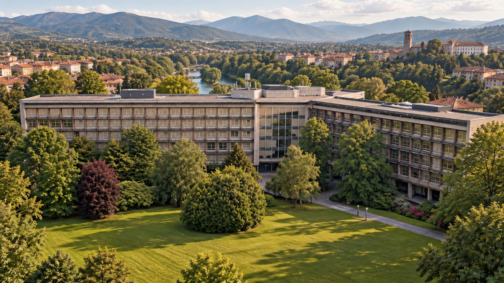La sede di Green Corporate a Ivrea, vista dall’alto